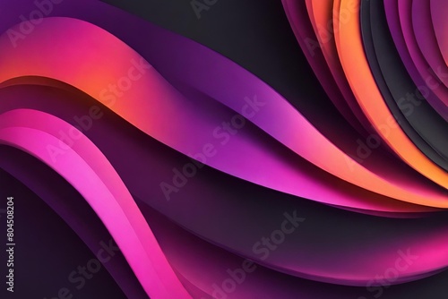 Abstract grainy gradient background purple pink orange black glowing color wave dark backdrop noise texture banner poster header design