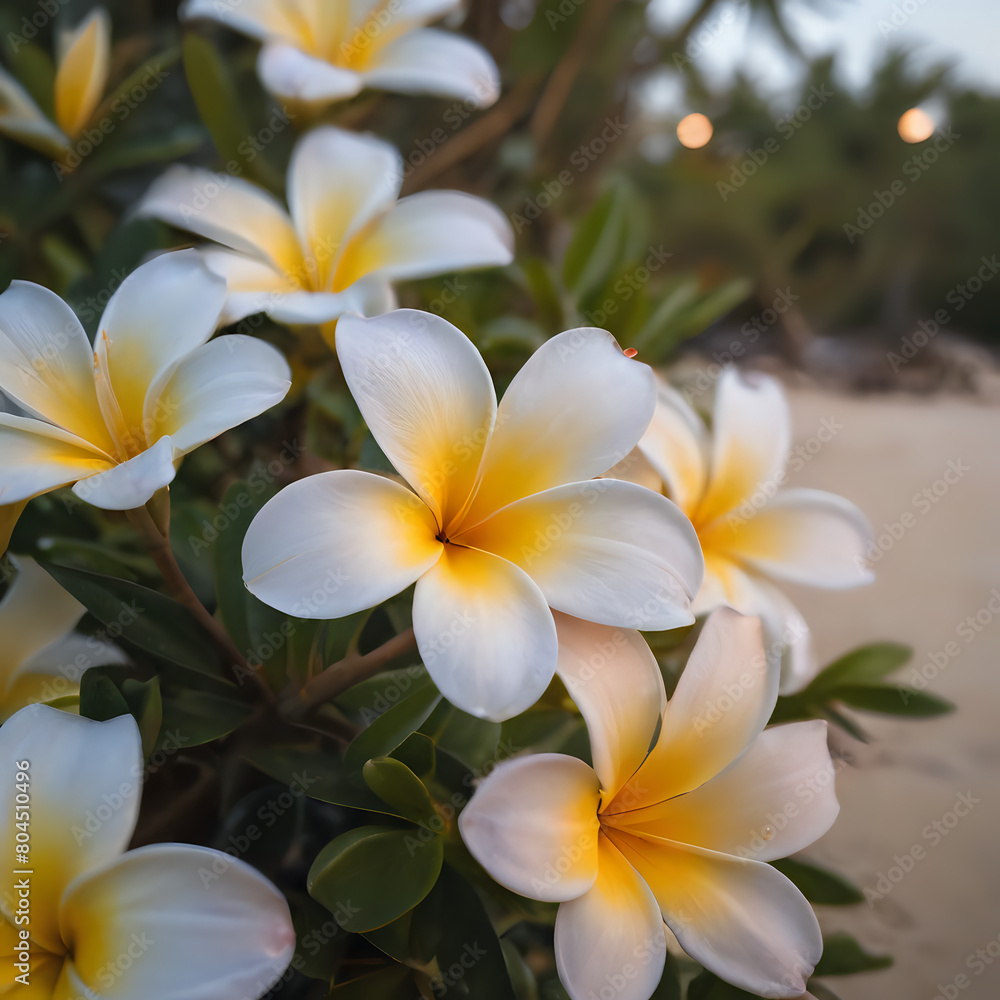 a many white and yellow flowers on the bush a many white and yellow flowers on the bush