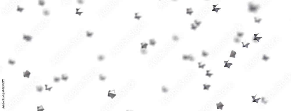 Fototapeta premium Cosmic Overture: Step Into the Allure of a 3D Gold Stars Rainfall
