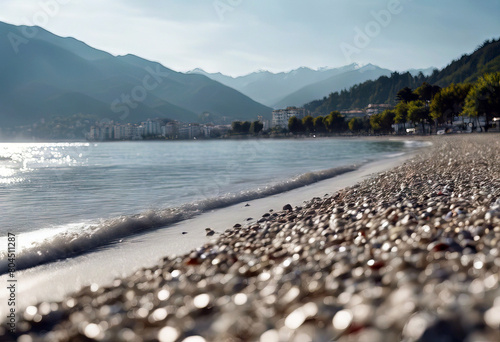 'Empty morning background lit sun Gagra beach mountains Abkhazia Business Water Sky Beach Travel Nature City Tree Spring Landscape Construction Building Clouds Forest Sun Autumn Sea Mountain Green' photo