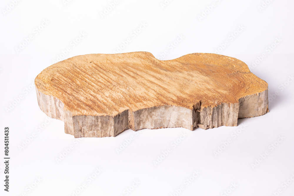 Cross section of a crooked tree trunk Cross section of a crooked tree trunk