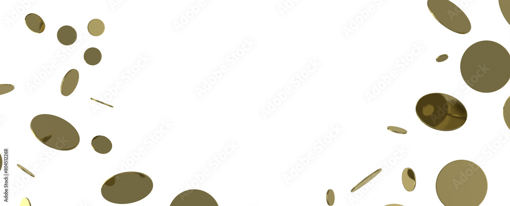 Obraz premium Mesmeric Moments: Mesmeric 3D Illustration Depicting Mesmerizing Gold Confetti