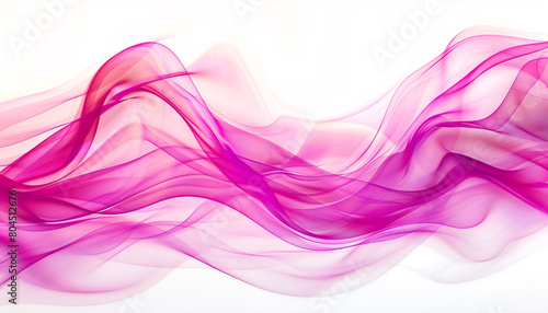 Bright fuchsia abstract wave pattern, sharply defined against a white background, HD capture.
