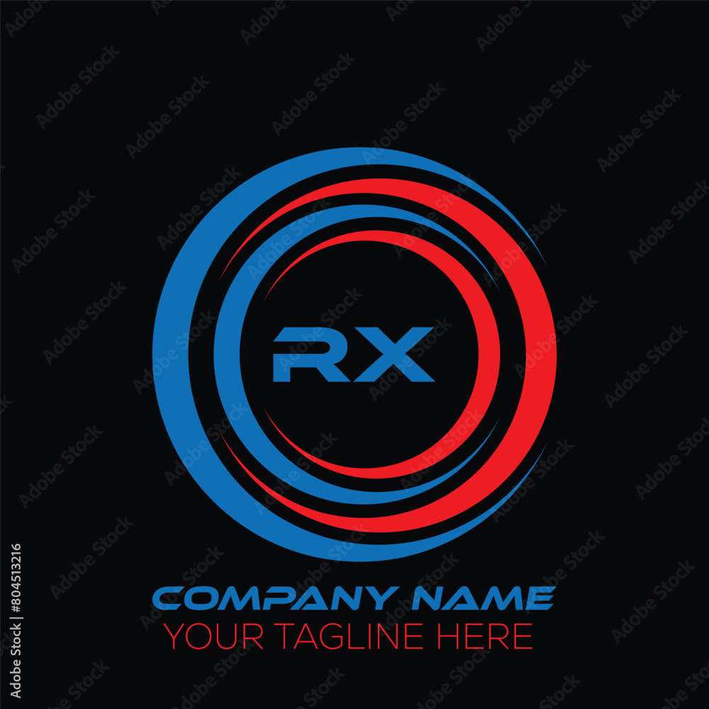 RX letter logo creative design. RX unique design. RX letter logo design on black background. RX letter logo creative design. RX unique design. RX letter logo design on black background.