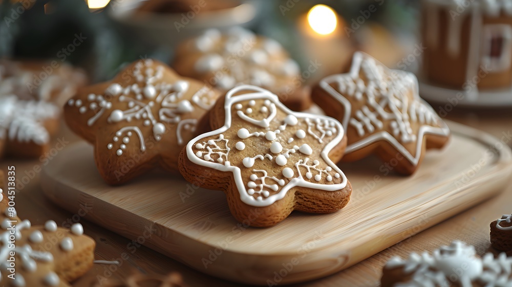 delicious gingerbread in a little man shape