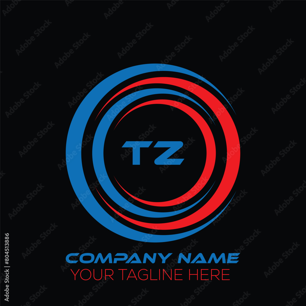 TZ letter logo creative design. TZ unique design. TZ letter logo design on black background. TZ letter logo creative design. TZ unique design. TZ letter logo design on black background.