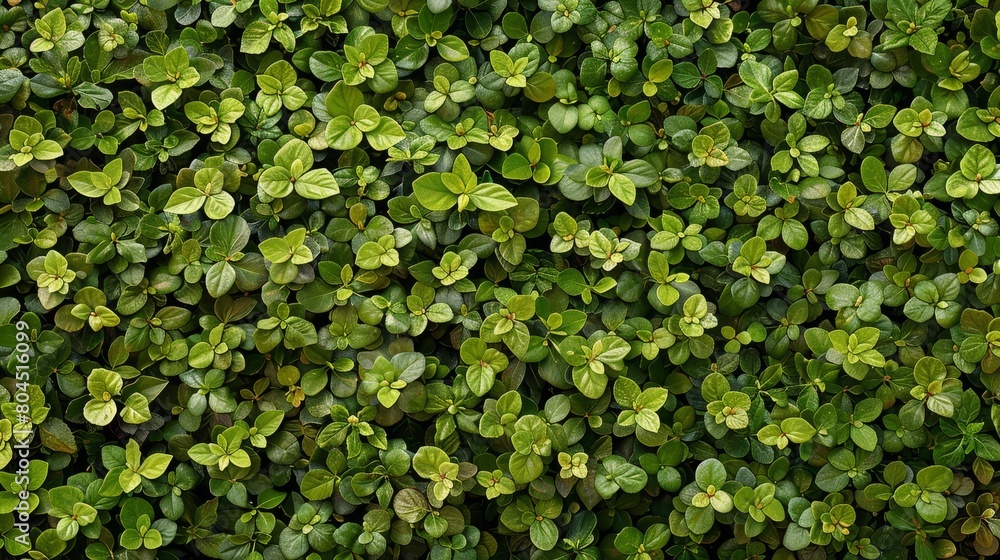 A tight shot of a verdant plant, adorned with an abundance of leaves above and below A tight shot of a verdant plant, adorned with an abundance of leaves above and below