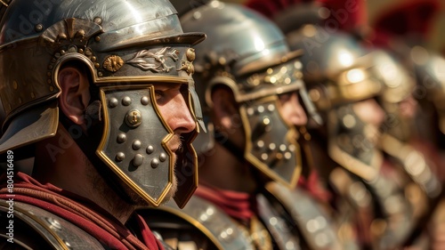 Historic roman army closeup created with Generative AI