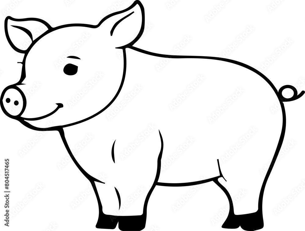 Swine vector, farm animal design of pig silhouette Swine vector, farm animal design of pig silhouette