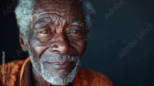 portrait image of an older male with tired face and looking at the camera  image created with ia