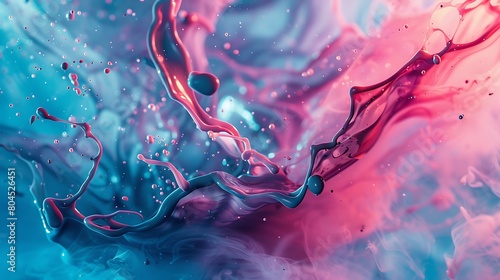  A vibrant burst of paint erupts from the canvas, creating a dynamic and colorful splash frozen in time photo