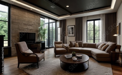 Wallpaper Mural luxury dark interior Torontodigital.ca