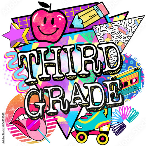 3rd Grade 90s Theme Clipart