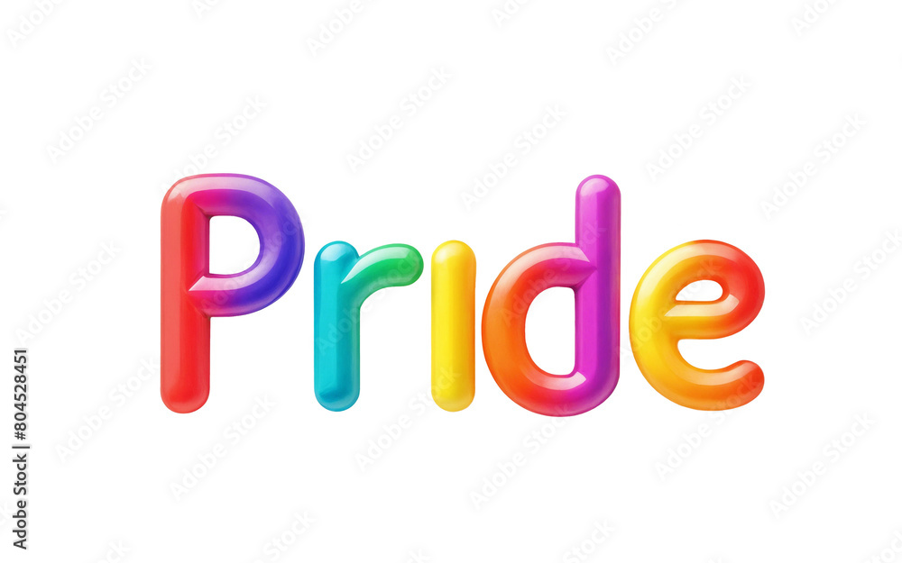 Pride word in colourful font isolated on a transparent background. Text for LGBTQ, gay, homosexual awareness month Pride word in colourful font isolated on a transparent background. Text for LGBTQ, gay, homosexual awareness month