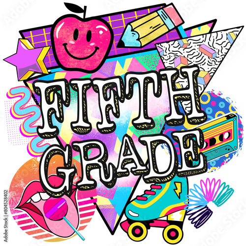 5th Grade 90s Theme Clipart