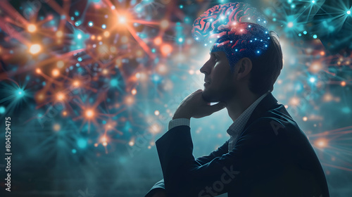 Psychology and mindset of finance or investment concept, growth mindset and positive thinking