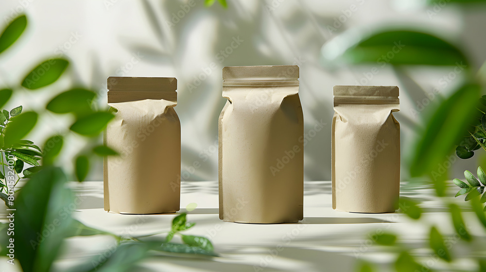 Minimalistic and Sustainable Packaging Design Showcase in Photo Stock Concept: Eco-Friendly, Visually Appealing Advertisement Minimalistic and Sustainable Packaging Design Showcase in Photo Stock Concept: Eco-Friendly, Visually Appealing Advertisement
