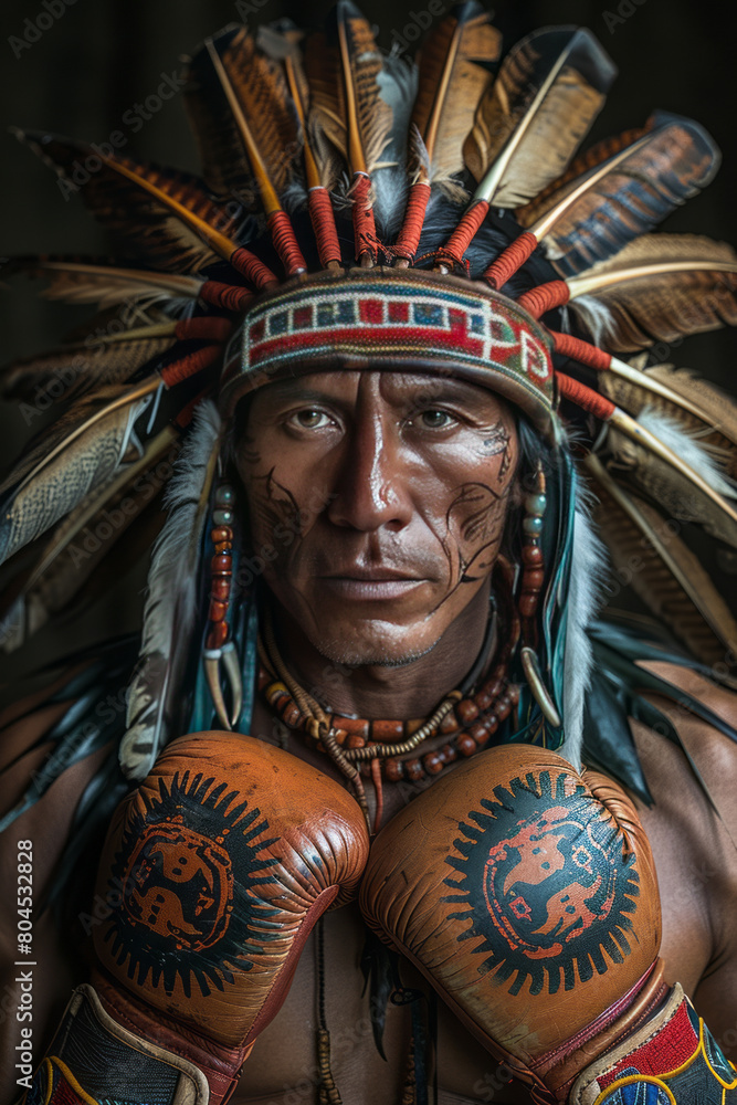 a Amazonas warrior wearing boxing gloves ,generative ai a Amazonas warrior wearing boxing gloves ,generative ai