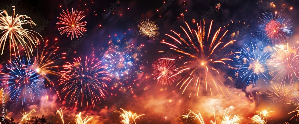 Fototapeta premium Seconds until the fireworks display dazzles , professional photography and light