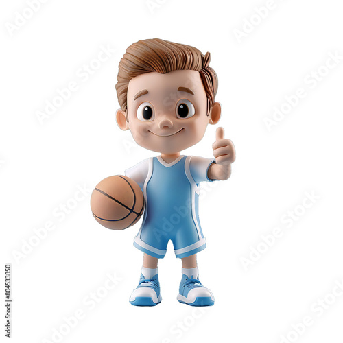 cartoon character of a youn...