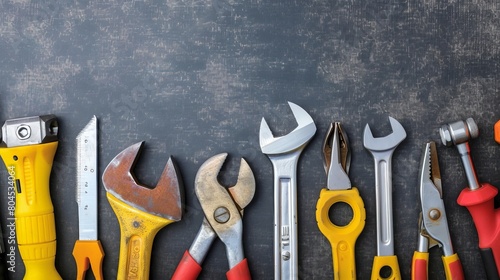 Tools background with a vin...