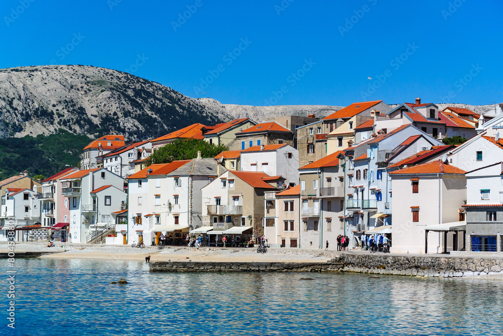 baska, croatia, 29 april 2024, view of the old town and the bay