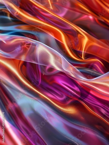 Captivating Waves of Vibrant Prismatic Energy in a Surreal Digital Landscape