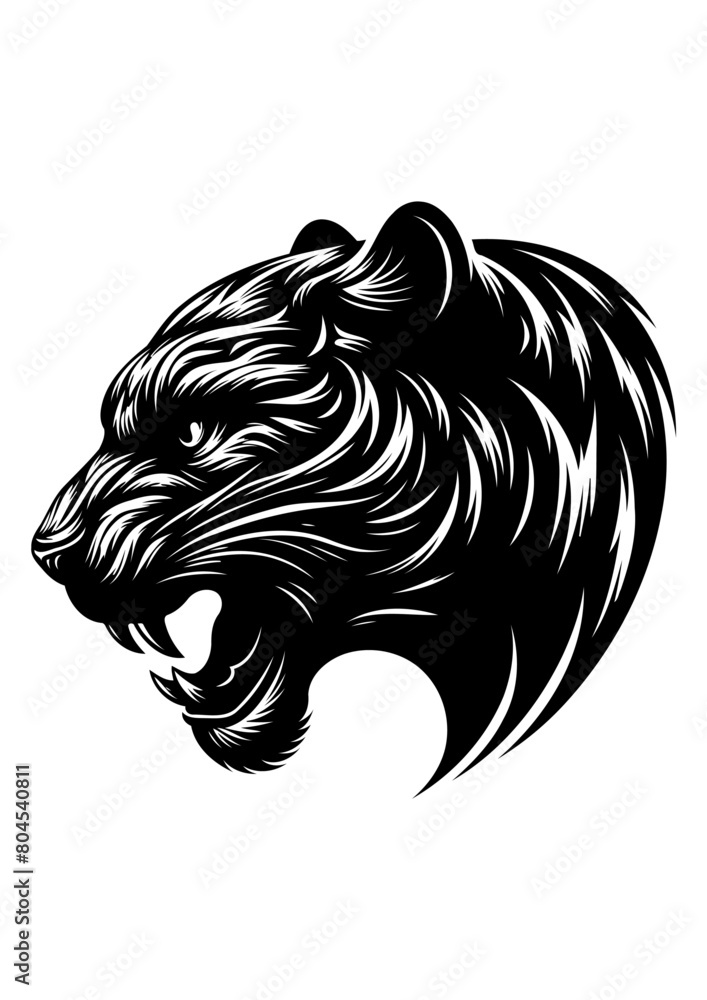 panther head vector illustration panther head vector illustration