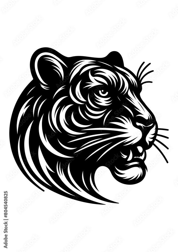 panther head vector illustration panther head vector illustration