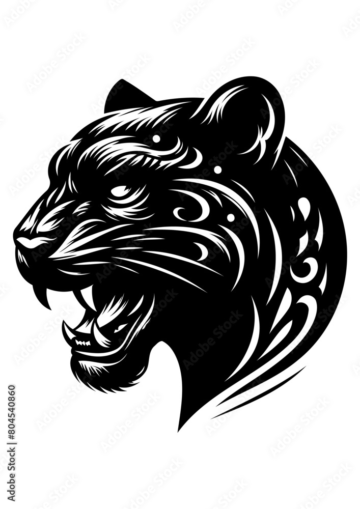 panther head vector illustration panther head vector illustration