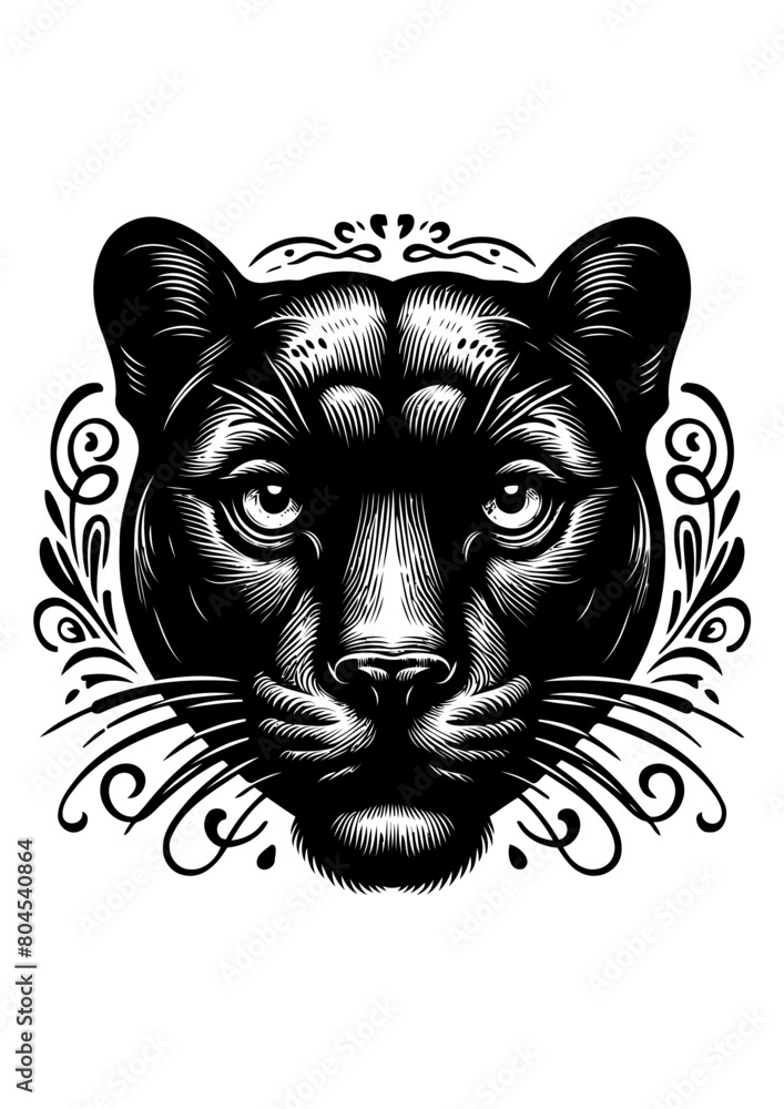 panther head vector illustration panther head vector illustration