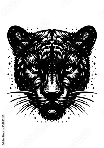 panther head vector illustration