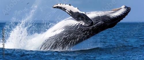 Whale watching cruise for a memorable encounter with majestic marine life , professional photography and light photo