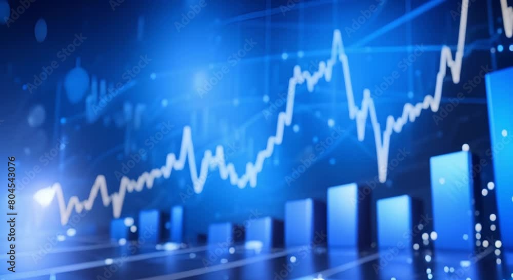 Closeup of stock graph rising against blue background symbolizing success and precision . Concept Stock Market Trends, Financial Success, Rising Graphs, Blue Background, Precision Symbols Closeup of stock graph rising against blue background symbolizing success and precision . Concept Stock Market Trends, Financial Success, Rising Graphs, Blue Background, Precision Symbols