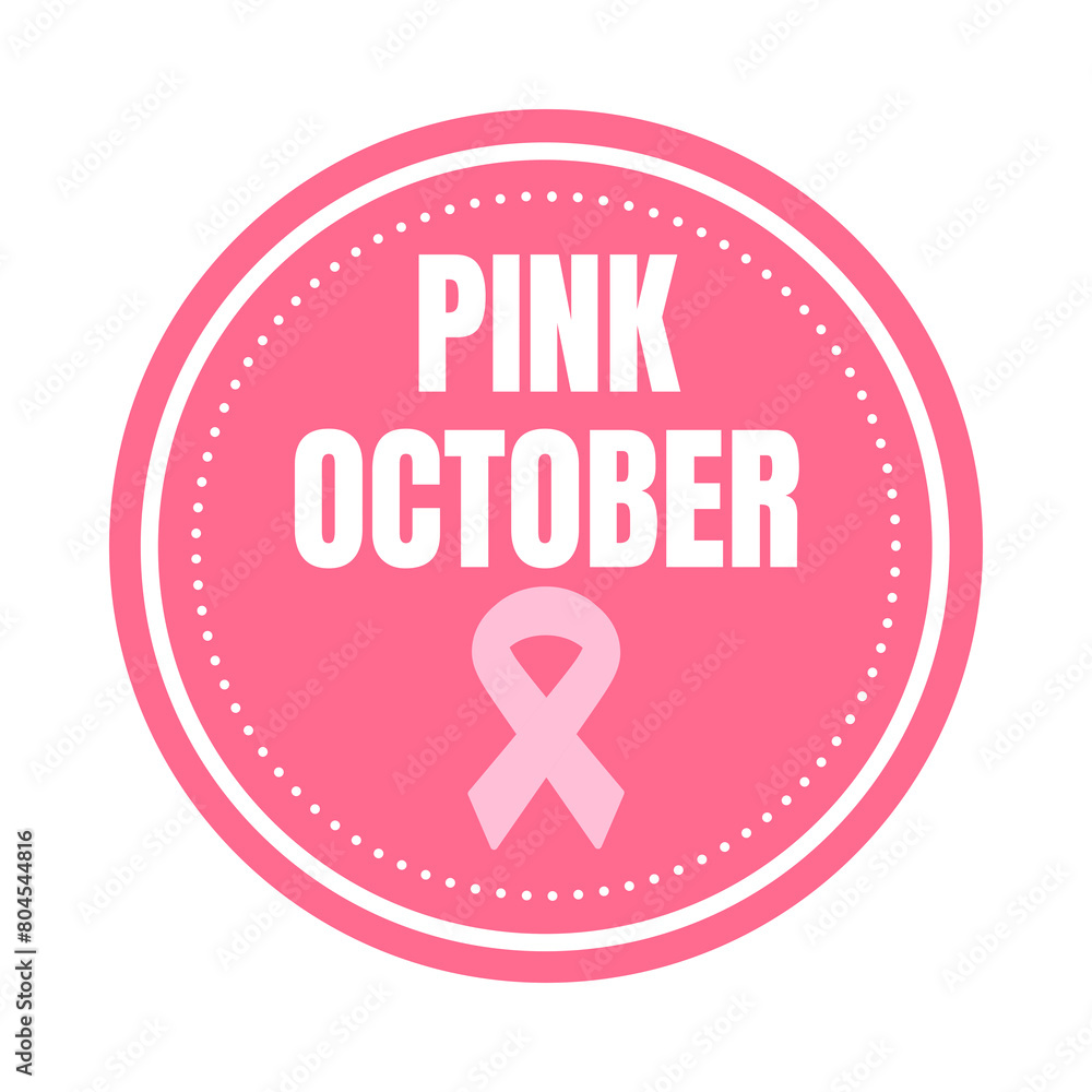 Pink october symbol and breast cancer awareness month Pink october symbol and breast cancer awareness month