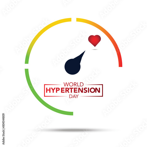 Vector illustration on the theme of World Hypertension day observed on every year. Hypertension show High blood pressure . Banner poster, flyer and background design.