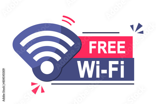 Wi-Fi wireless internet network connection icon. Wireless internet concept. Wi-Fi signal Icon. Network wifi business concept. Wireless and wifi icon. Vector Illustration