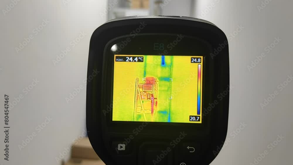 Inspection with a building thermal imager. Inspection with a building thermal imager.