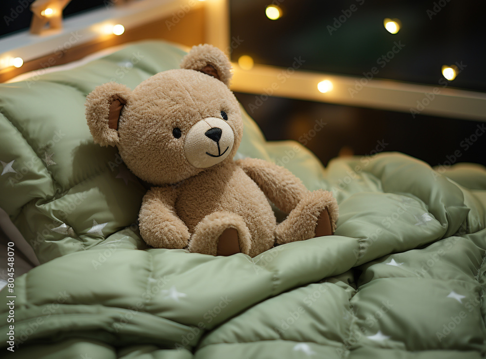 Fluffy teddy bear brings joy to bedtime 