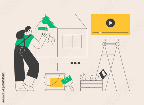 DIY repair abstract concept vector illustration.