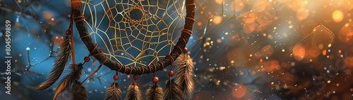 A dream catcher spinning slowly, each thread vibrating with whispers of Well done and Congrats photo