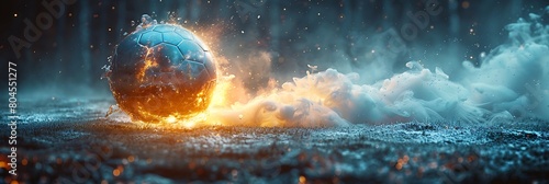 A soccer ball with a galaxy inside it, symbolizing the infinite possibilities of the game photo