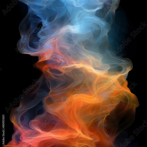 Abstract digital colors soft  colorful  dark background  wave. Generative AI.