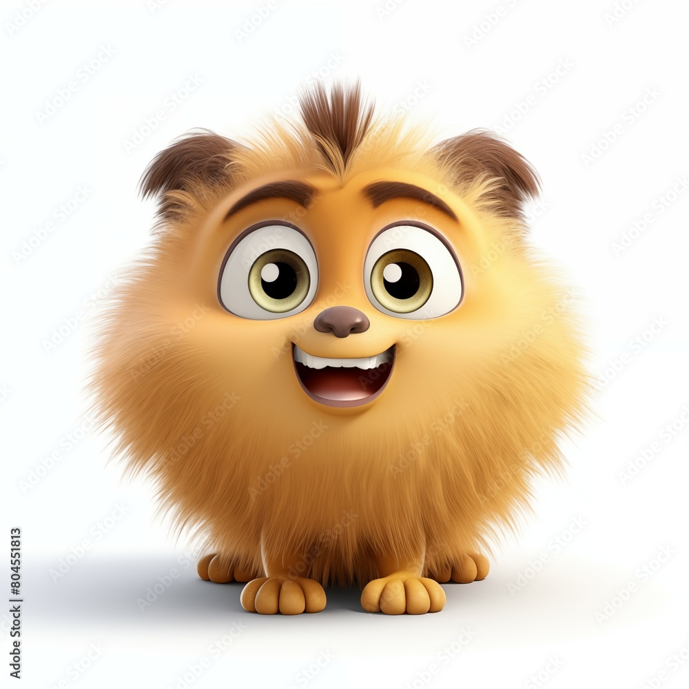 cartoon animal white background Created with Generative AI technology. cartoon animal white background Created with Generative AI technology.