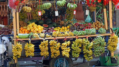 fresh fruit from street market in phnom penh photo