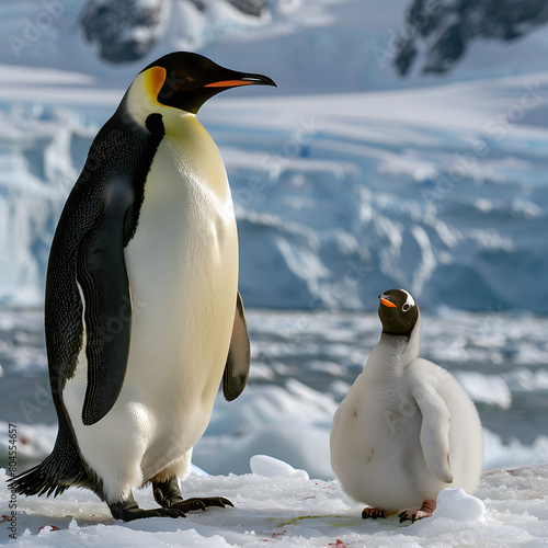 the_scene_of_a_father_penguin_carefully_balancin