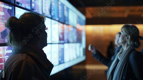 Digital display showing realtime election results as votes are counted