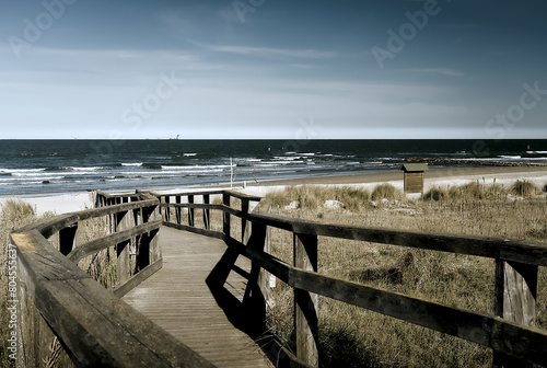 The new wood pathway of Punta Marina Terme reminds me Balearic Islands