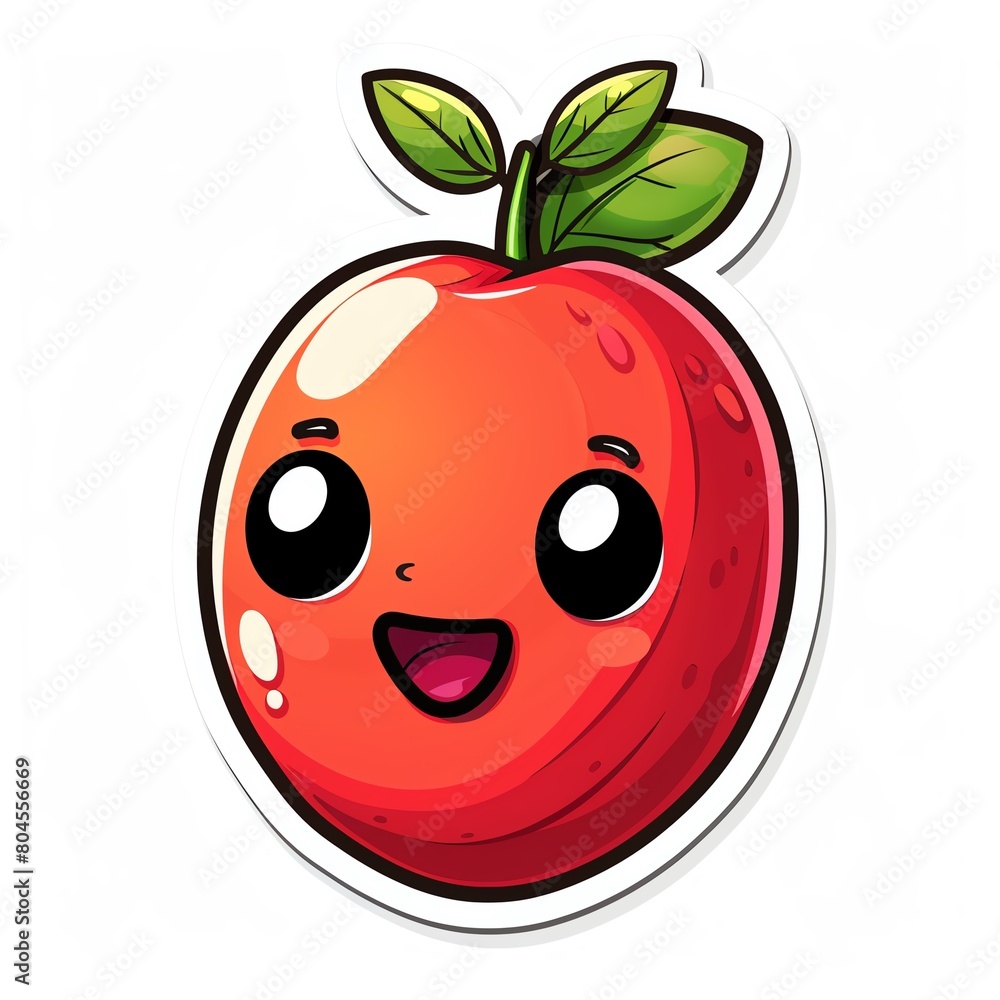 A cute, kawaii sticker of Tamarillo , clipart, isolated on white background A cute, kawaii sticker of Tamarillo , clipart, isolated on white background