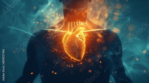 Man chest pain, Human heart disease, coronary artery disease, Leaky heart valve disease, enlarged heart disease, ischemic heart disease Arrhythmia. , healthcare and medical concept photo